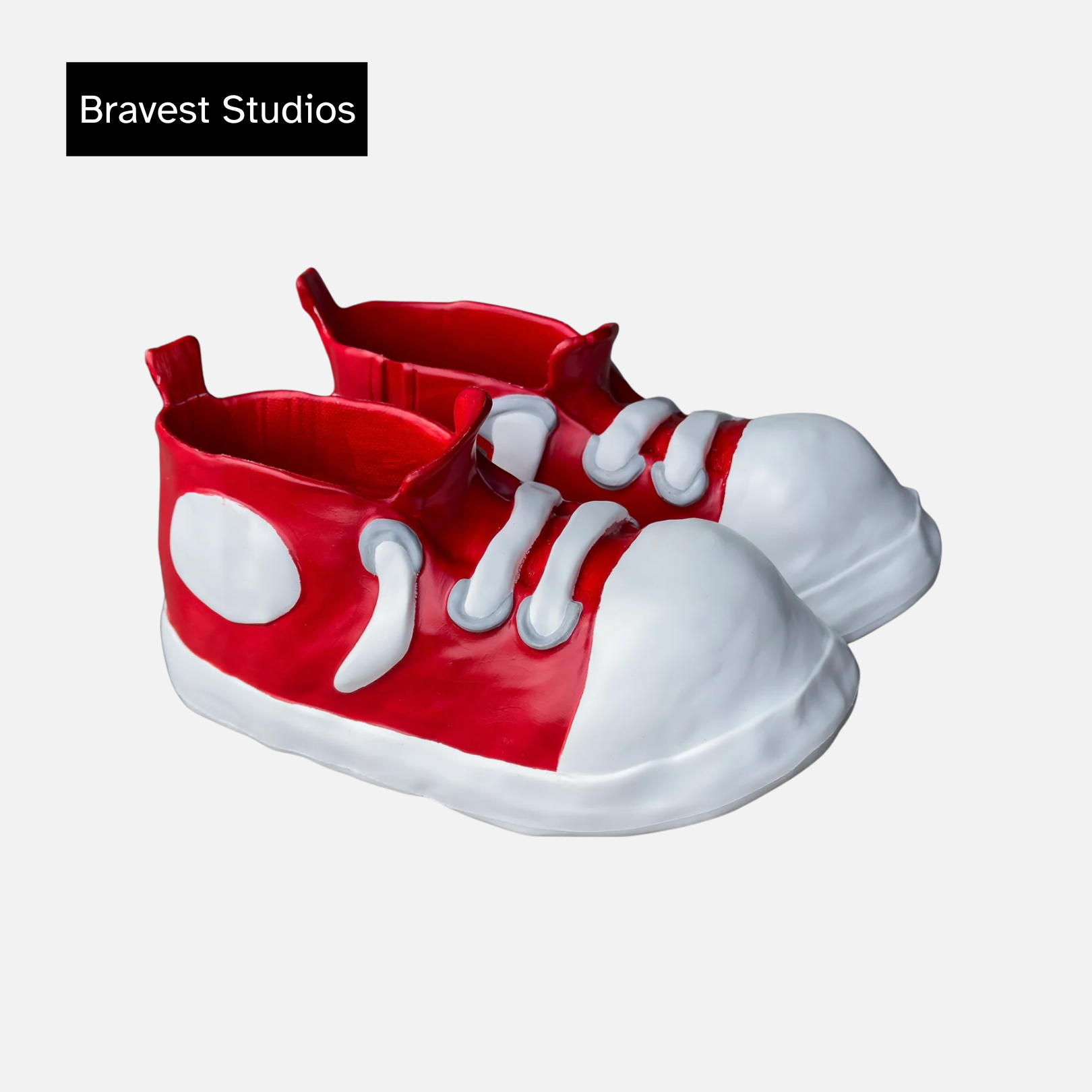 Bravest Studios Clay Shoe Red White
