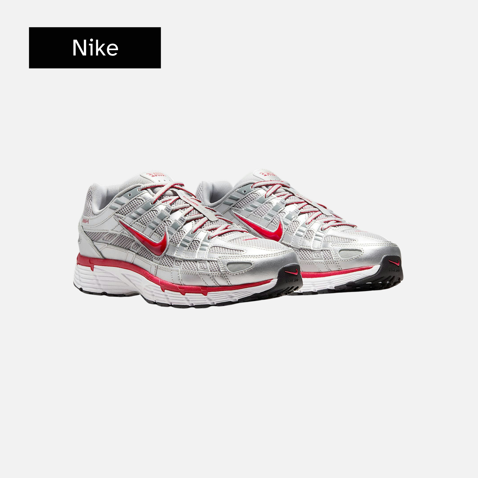 Nike P-6000 'Metallic Silver Gym Red'