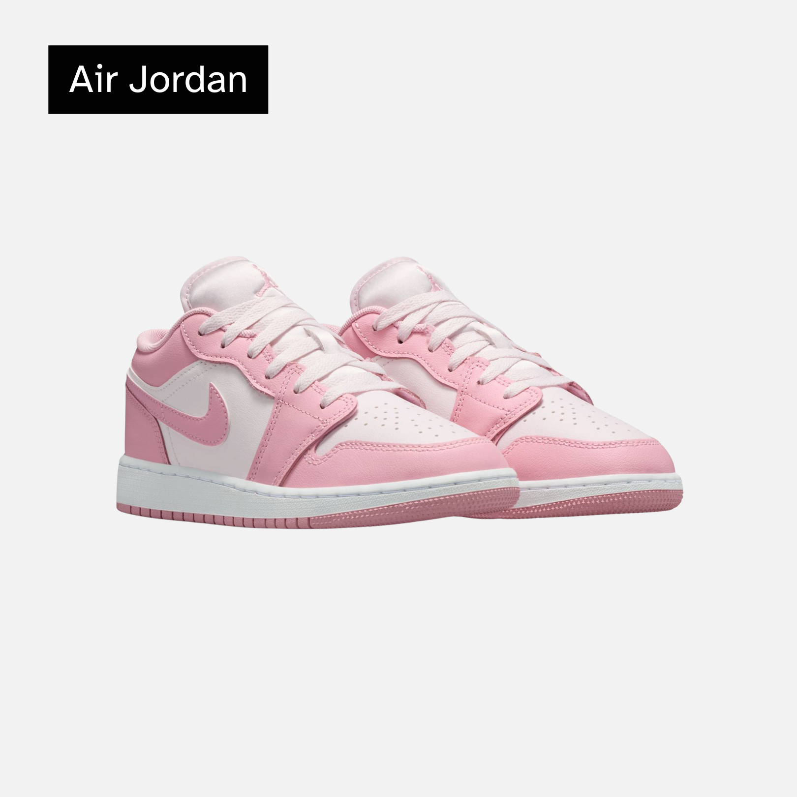 Air Jordan 1 Low GS 'Medium Soft Pink/White/Pearl Pink'