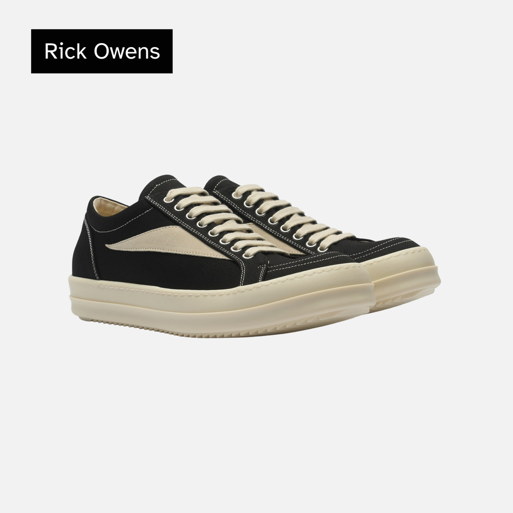 Rick Owens DRKSHDW Scarpe Denim Vintage Sneaker 'Black Milk'