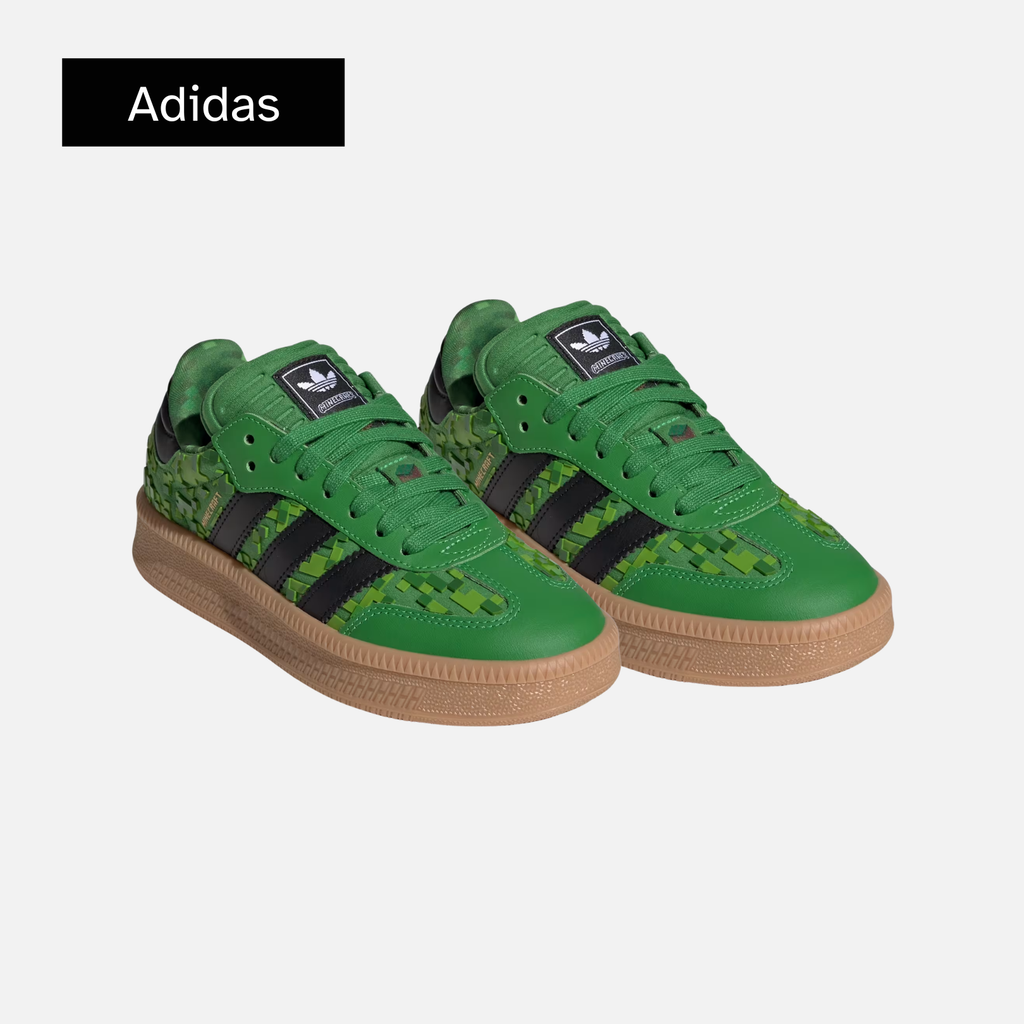 Minecraft x adidas Samba XLG J 'Green Core Black Cloud White