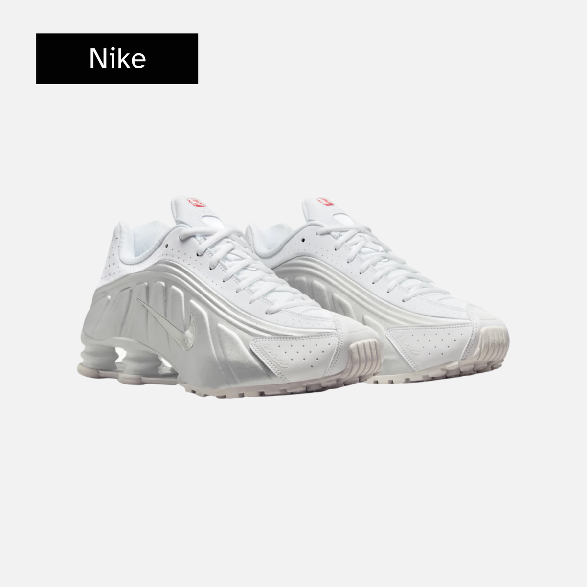 Nike Shox R4 'White Metallic Silver' 2024