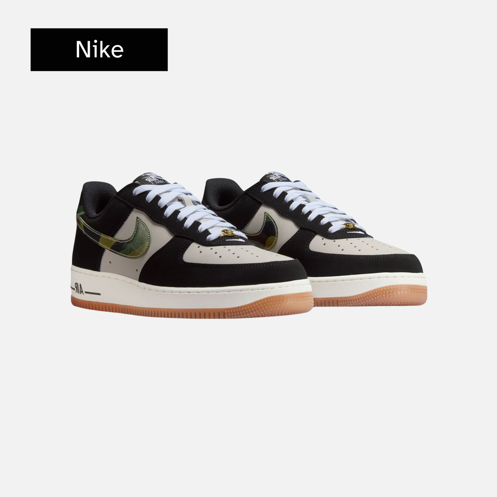Nike Air Force 1 Low 'Black Patent Camo Swoosh'
