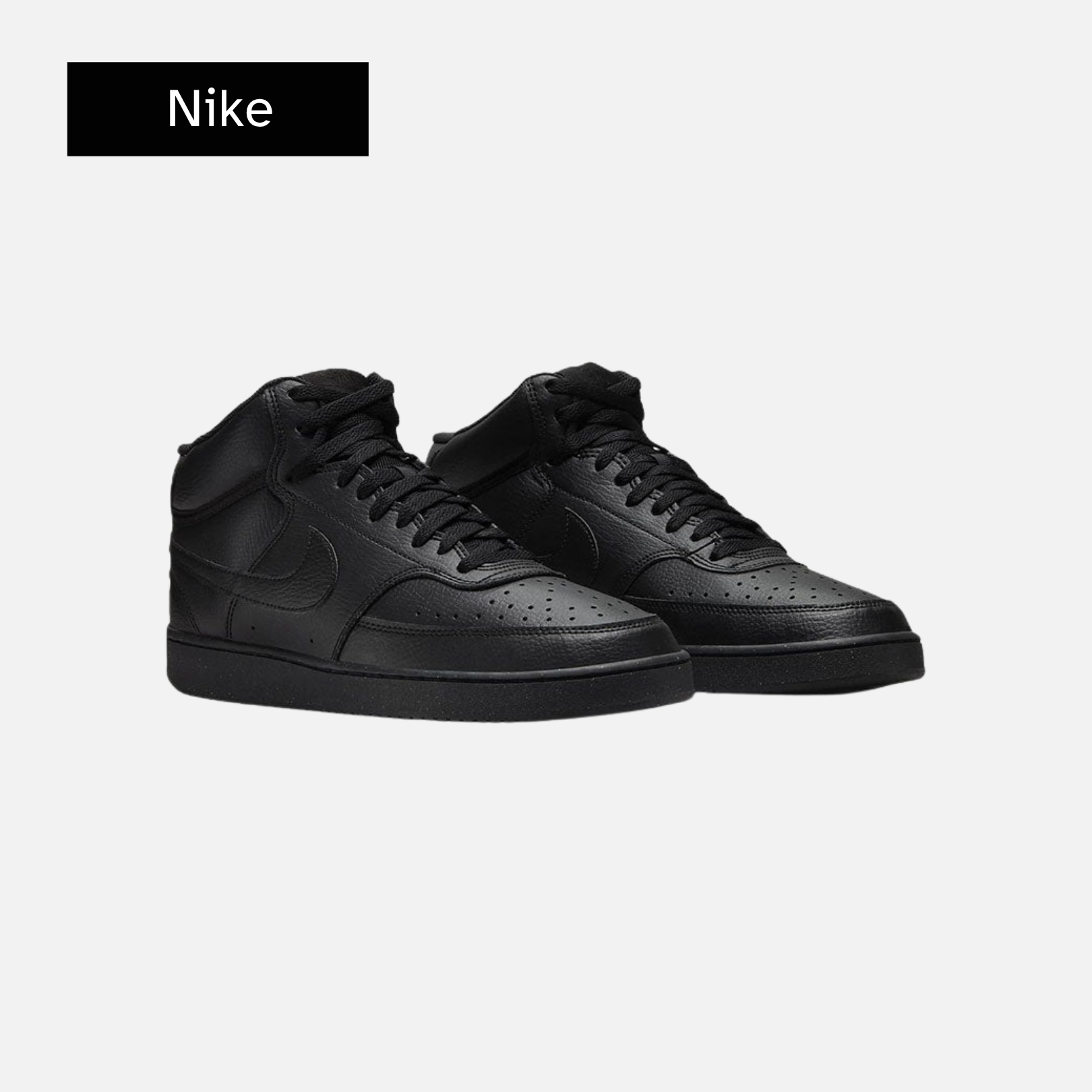 Nike Court Vision Mid Next Nature 'Triple Black'