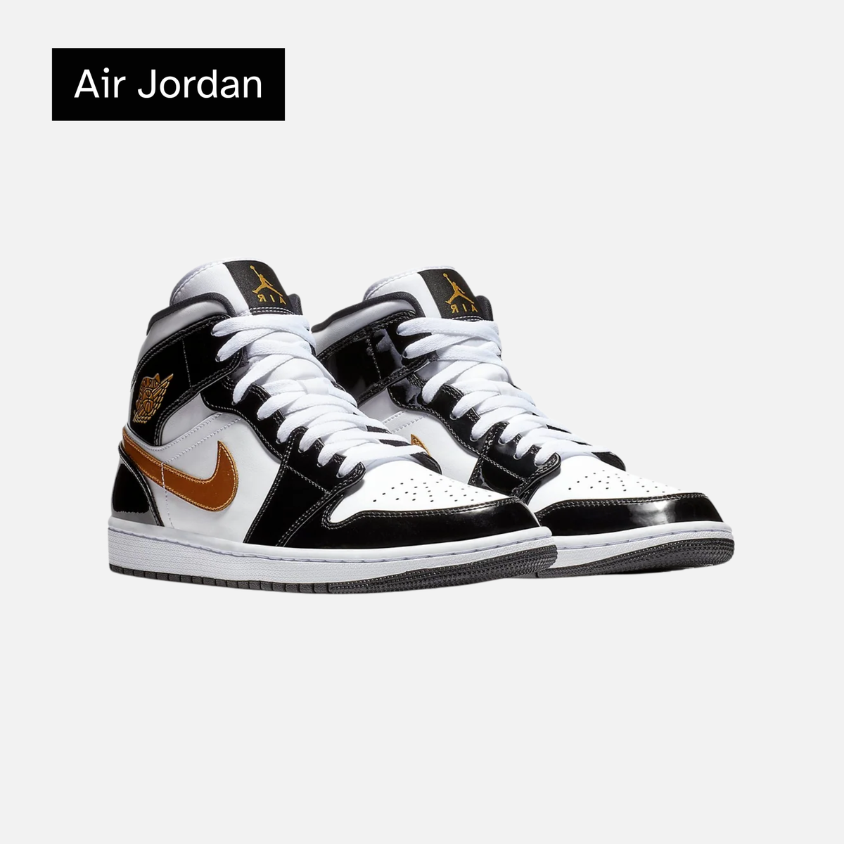 Air Jordan 1 Mid Patent SE 'Black Gold'