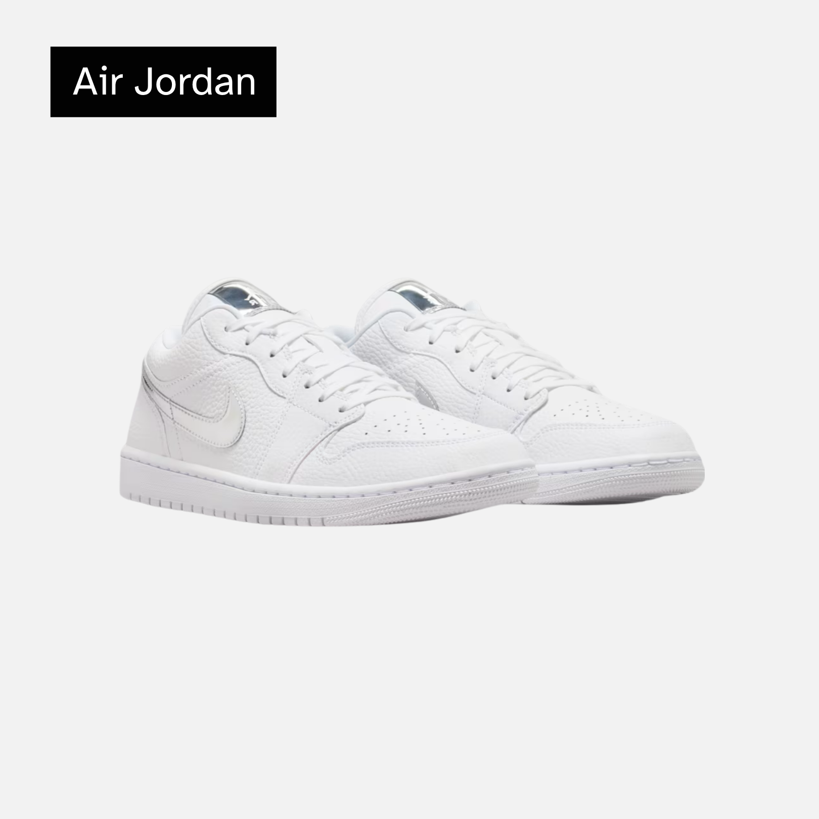Air Jordan Wmns 1 Low SE 'White Metallic Silver'