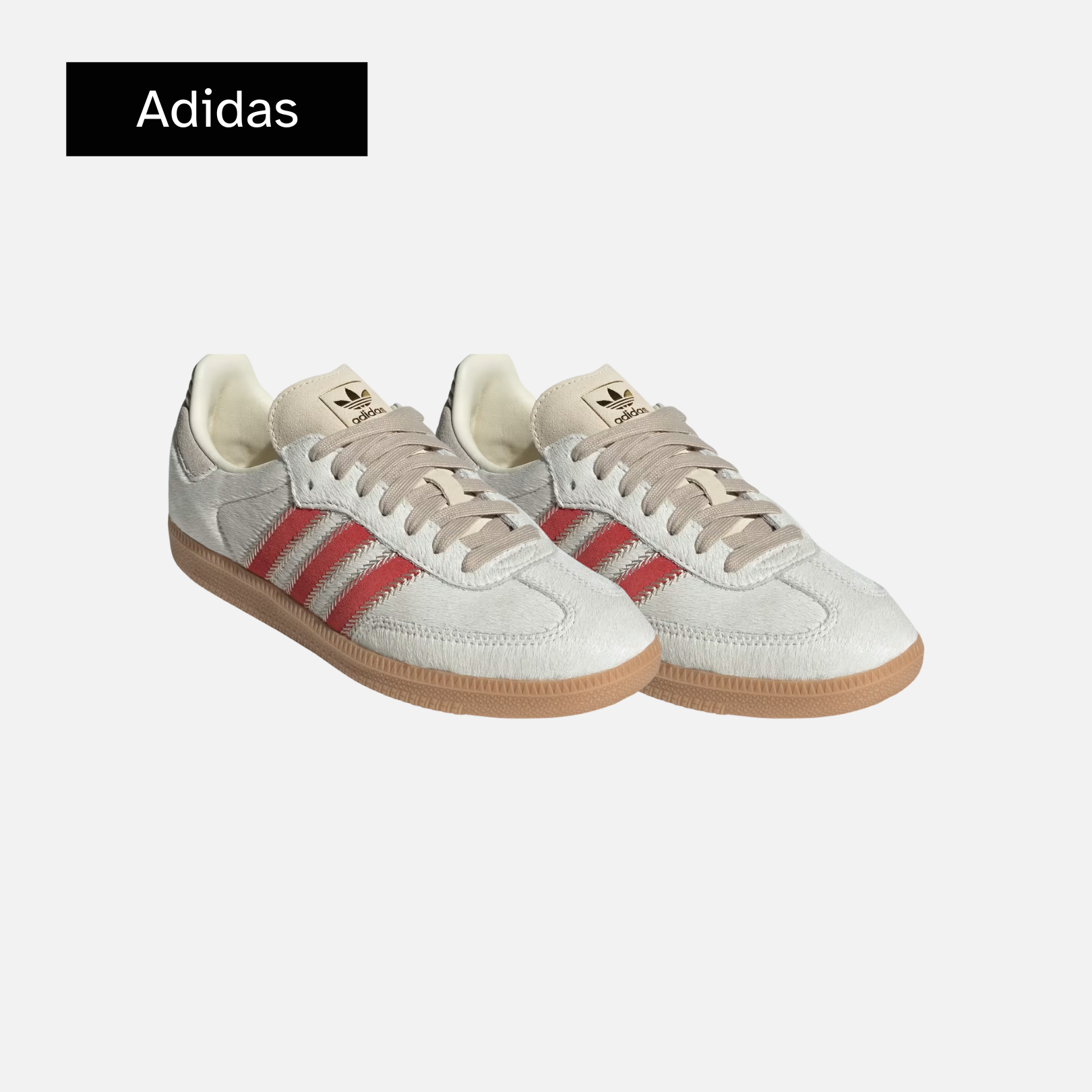 adidas Wmns Samba OG 'Pony Hair Pack - Wonder Beige Better Scarlet'