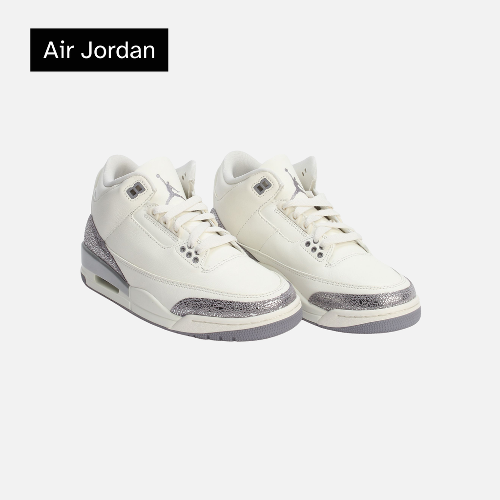 Wmns Air Jordan 3 Retro 'Sail Metallic Silver'