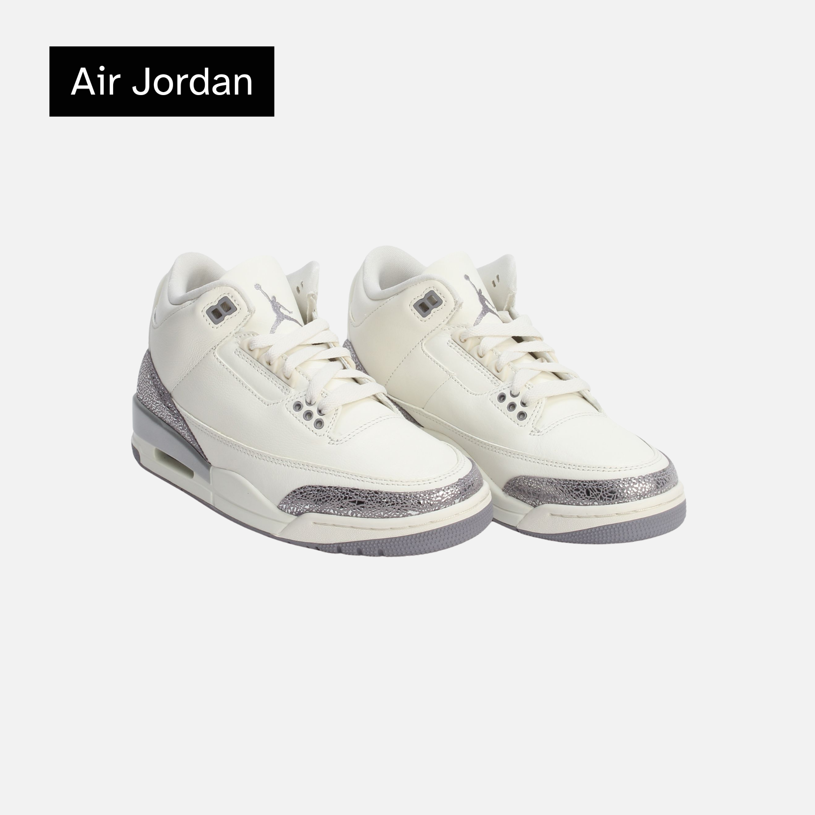 Wmns Air Jordan 3 Retro 'Sail Metallic Silver'