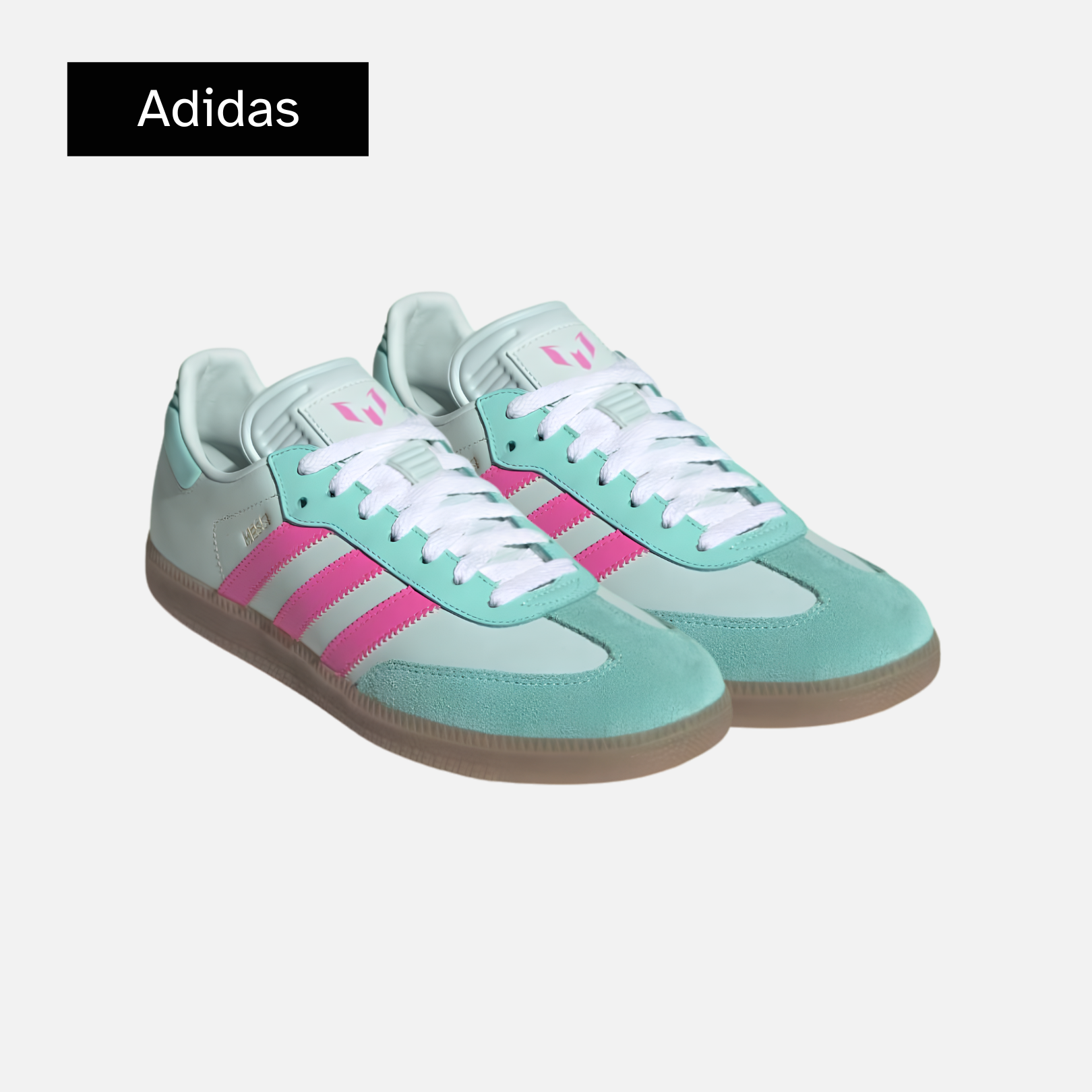 Lionel Messi x adidas Samba J 'Halo Mint Lucid Pink'