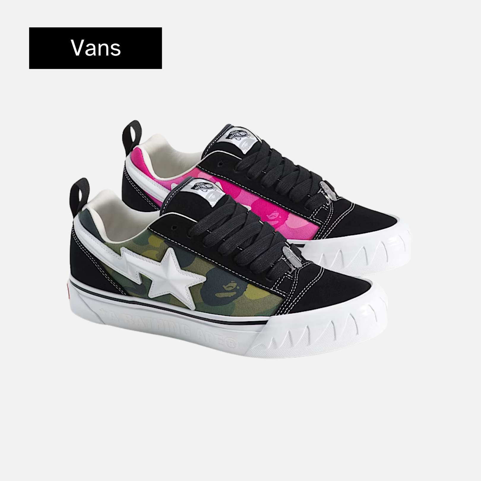 BAPE x Vans Premium Knu Skool 'Camo Green'