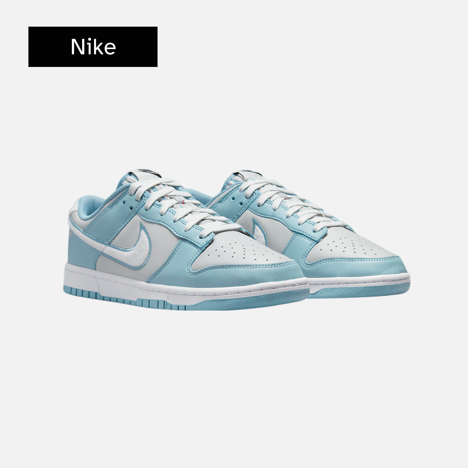 Dunk Low 'Fleece Swoosh - Light Blue'