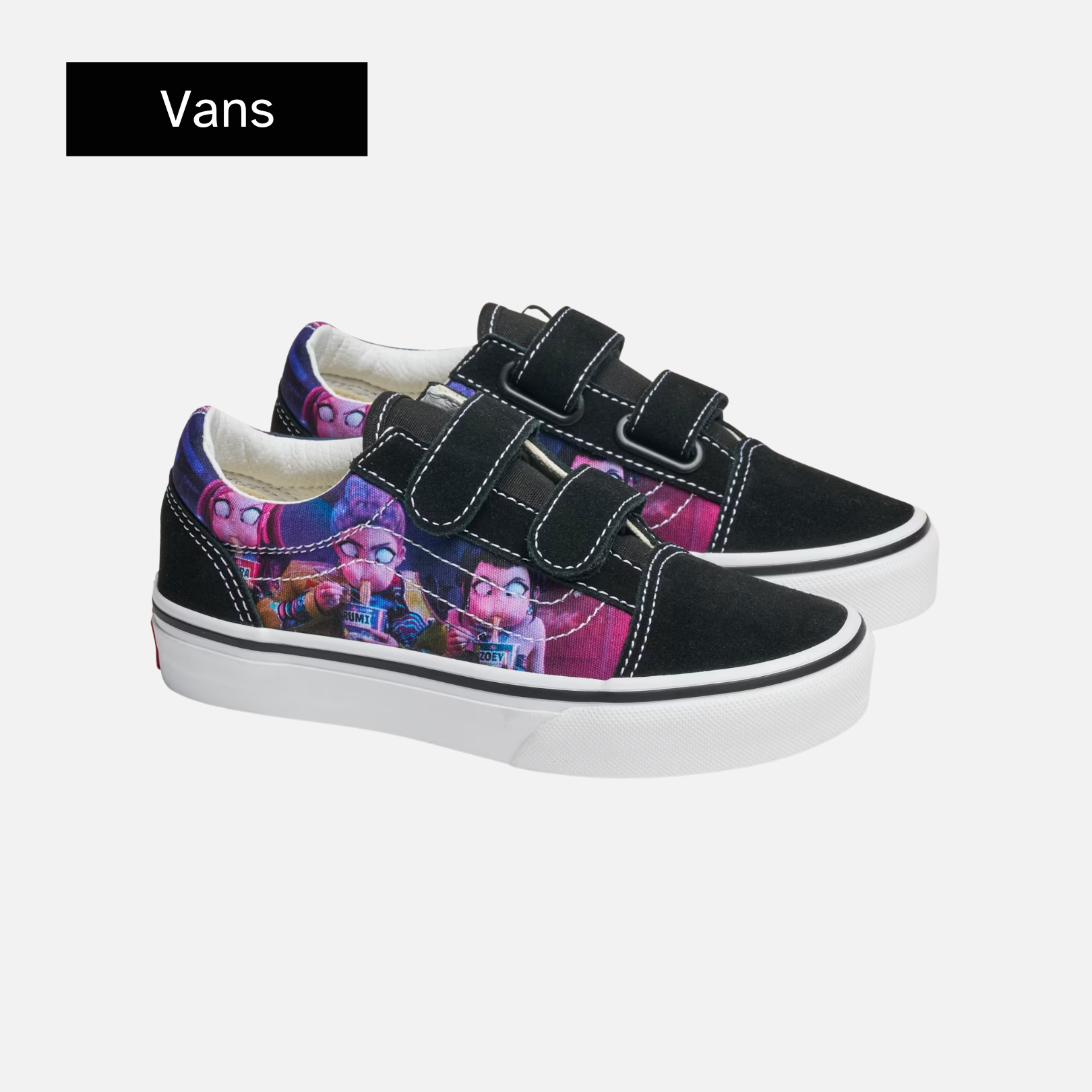 K-Pop Demon Hunters x Vans Old Skool Little Kid 'Black Purple'