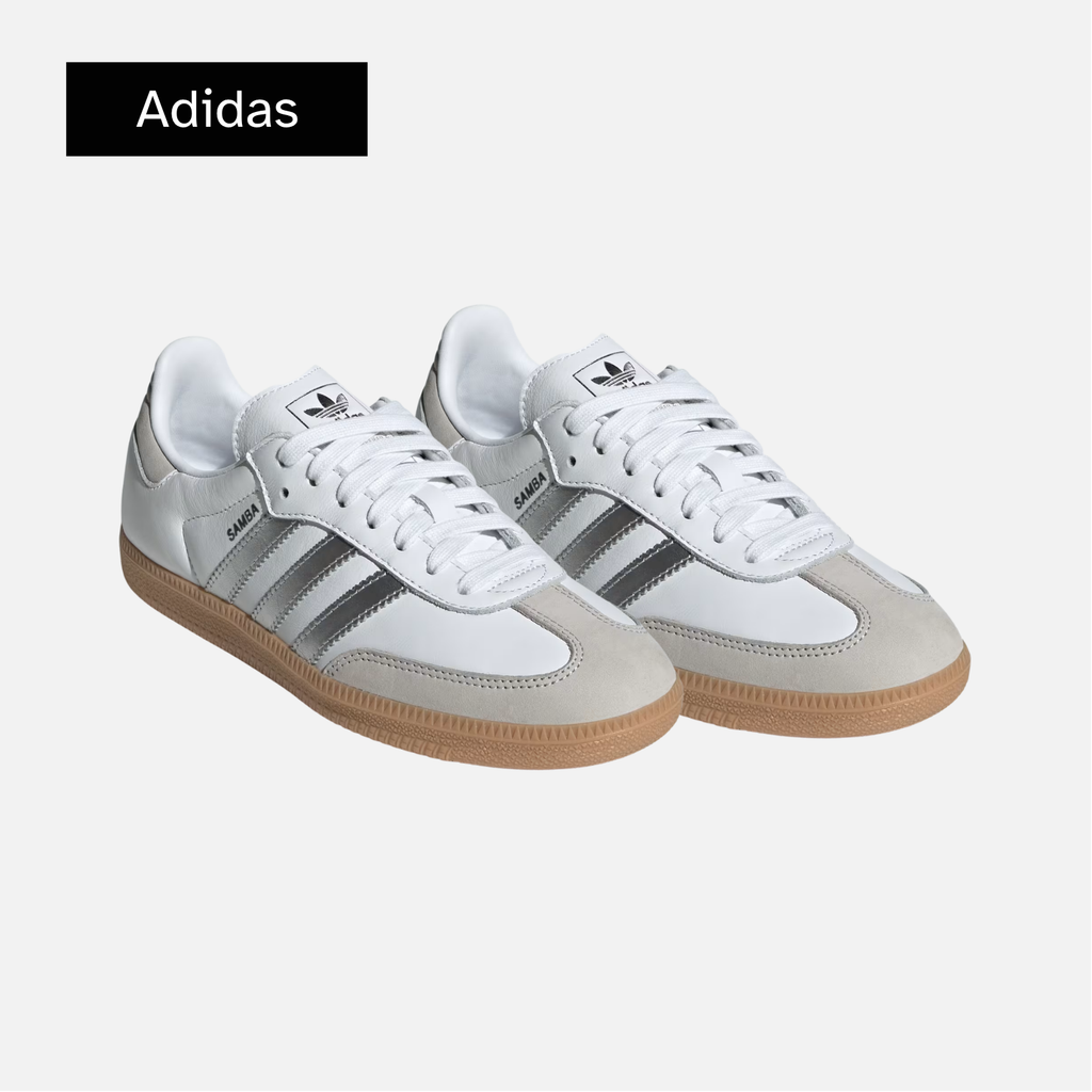 adidas Samba OG Wmns 'White Silver Metallic Grey'