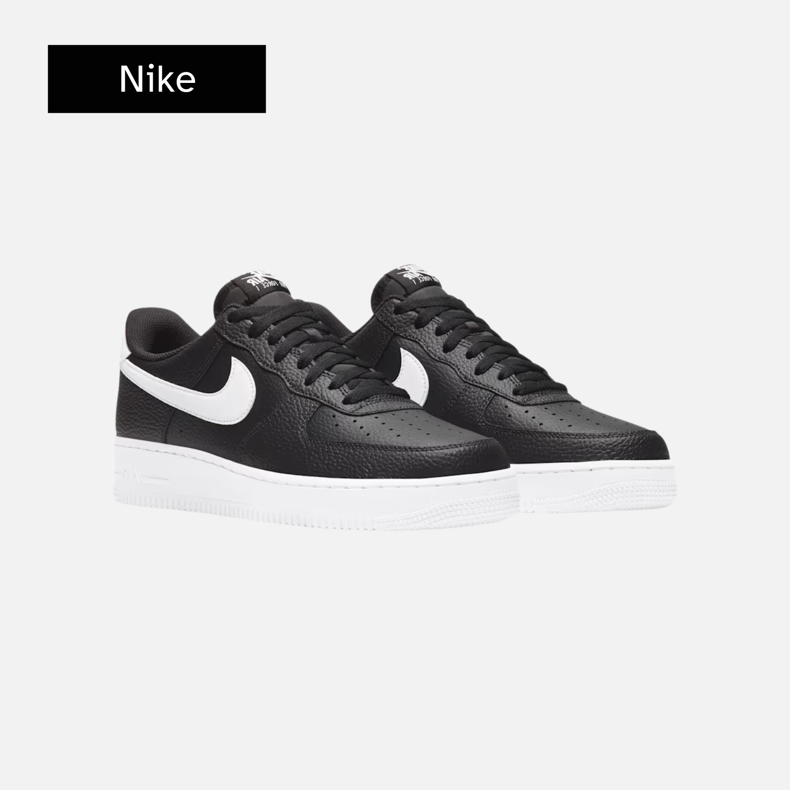 Nike Air Force 1 '07 'Black White Tumbled'