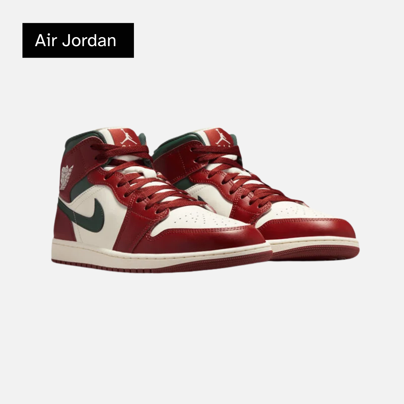 Air Jordan 1 Mid 'Redstone Midnight Green'