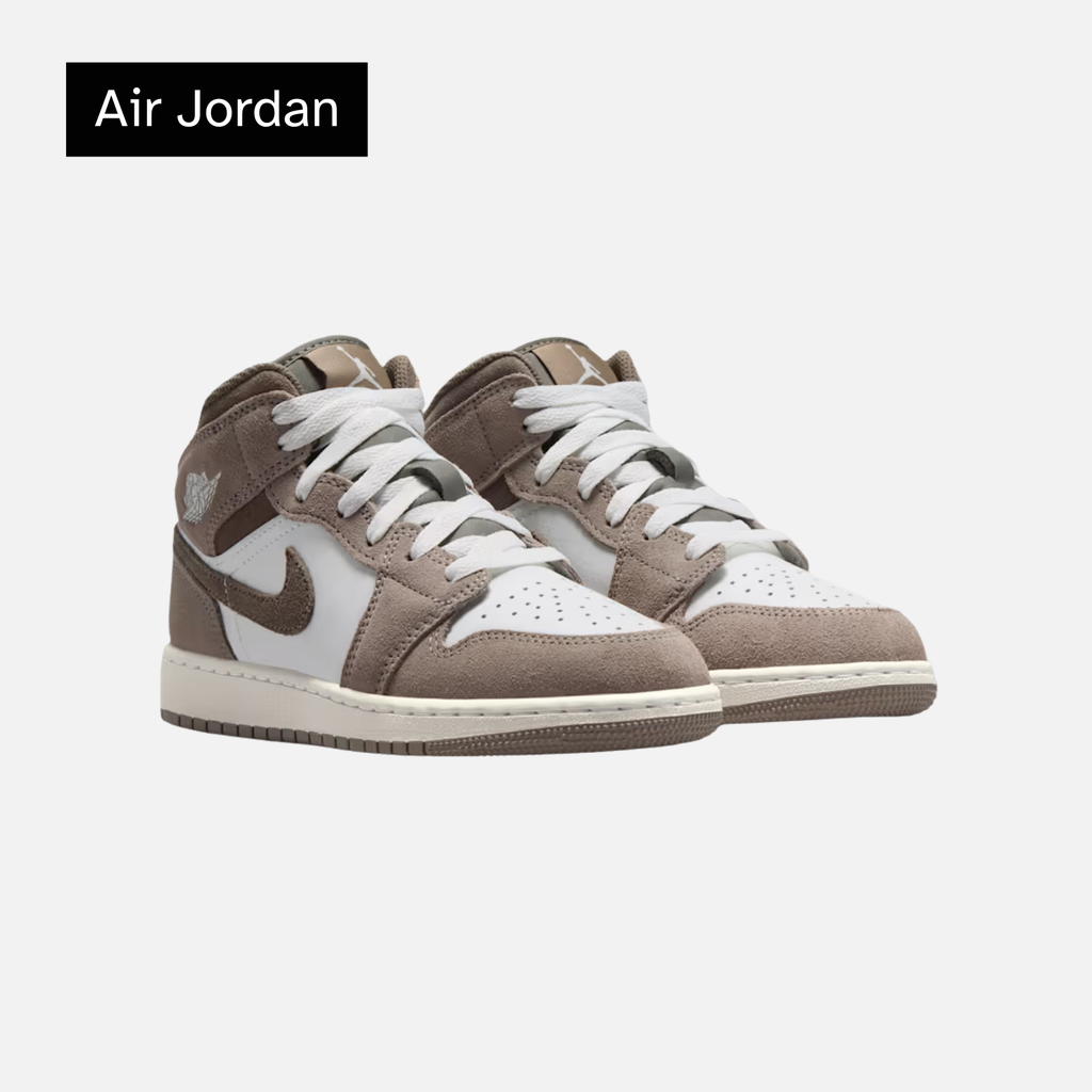 Air Jordan 1 Mid GS 'Stone Summit White Olive Grey'