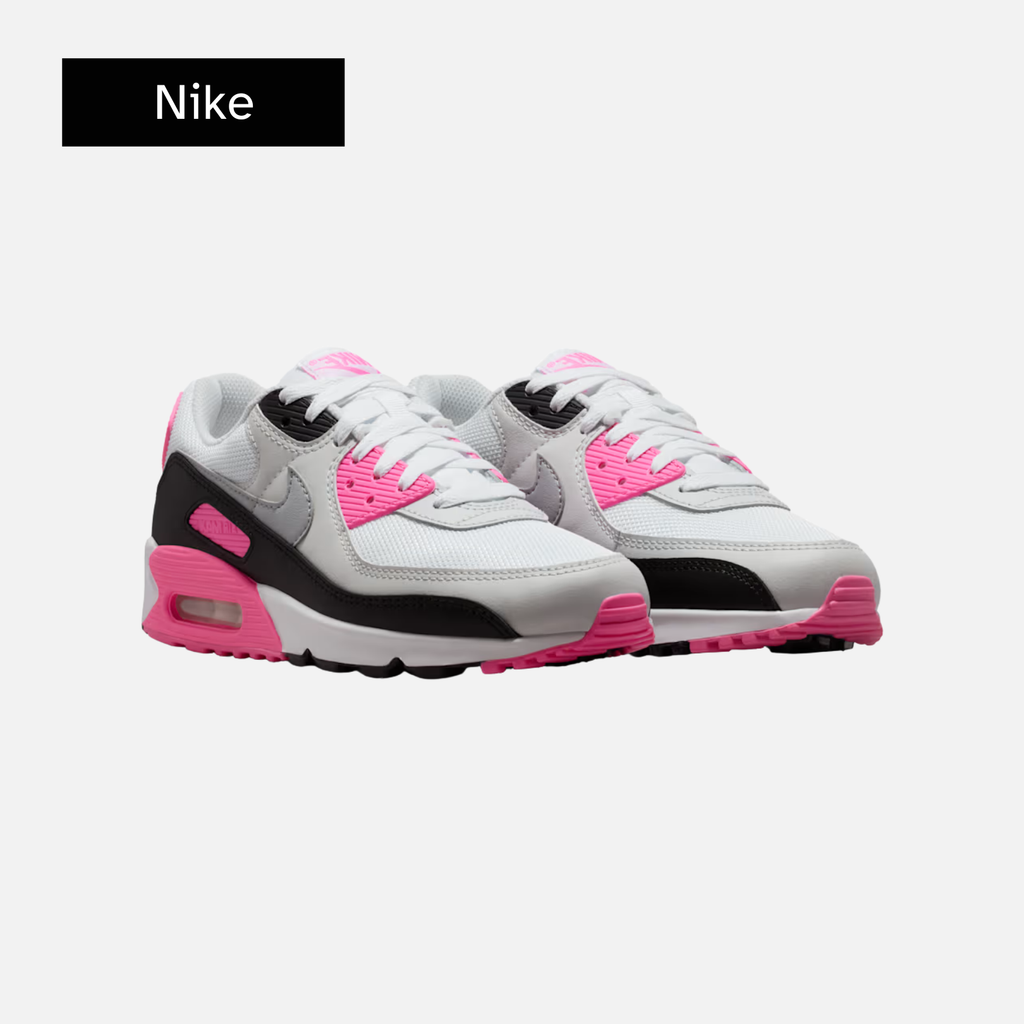 Nike Wmns Air Max 90 'White Pink Glow Black'