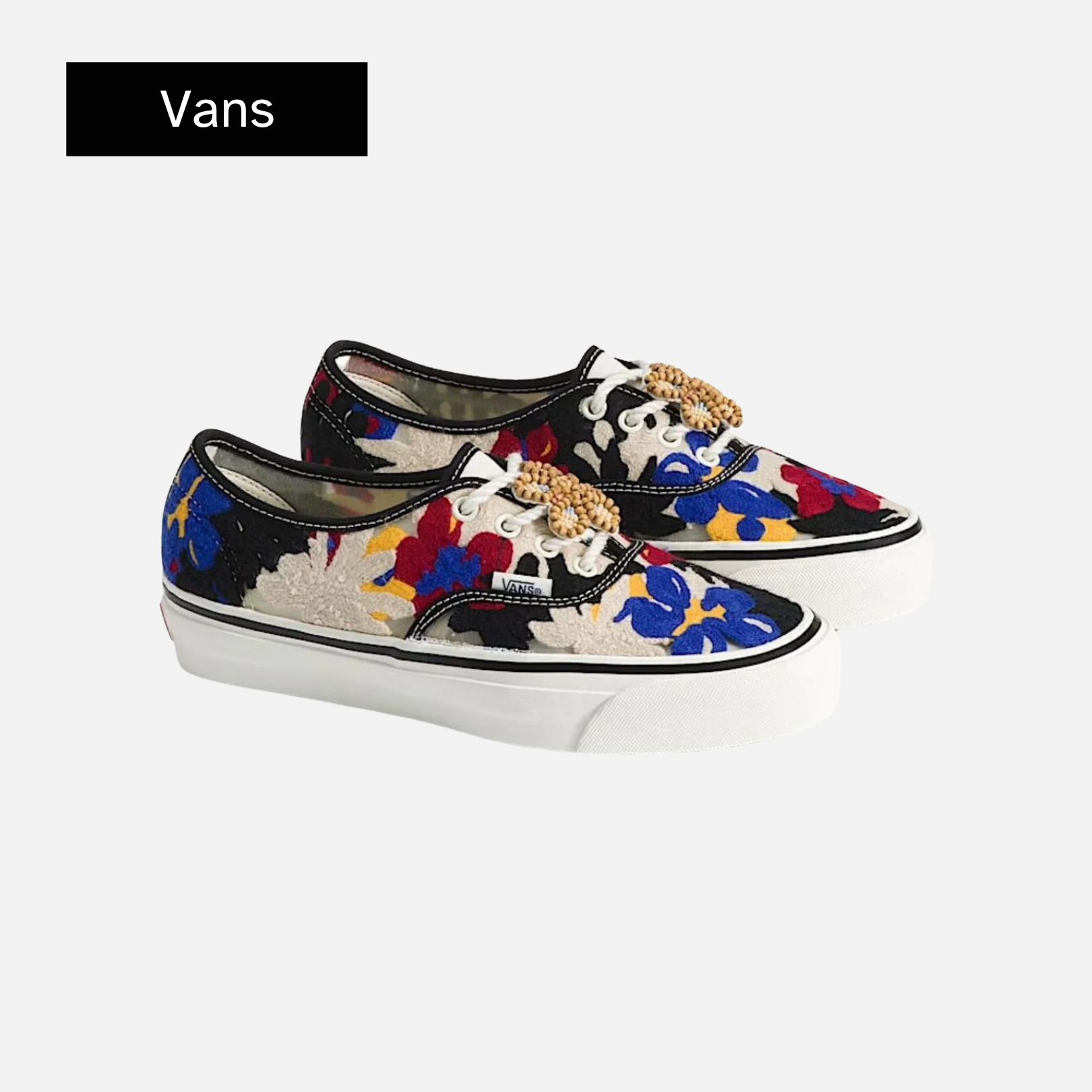 Vans Premium Authentic Needlework 'White Red Blue'