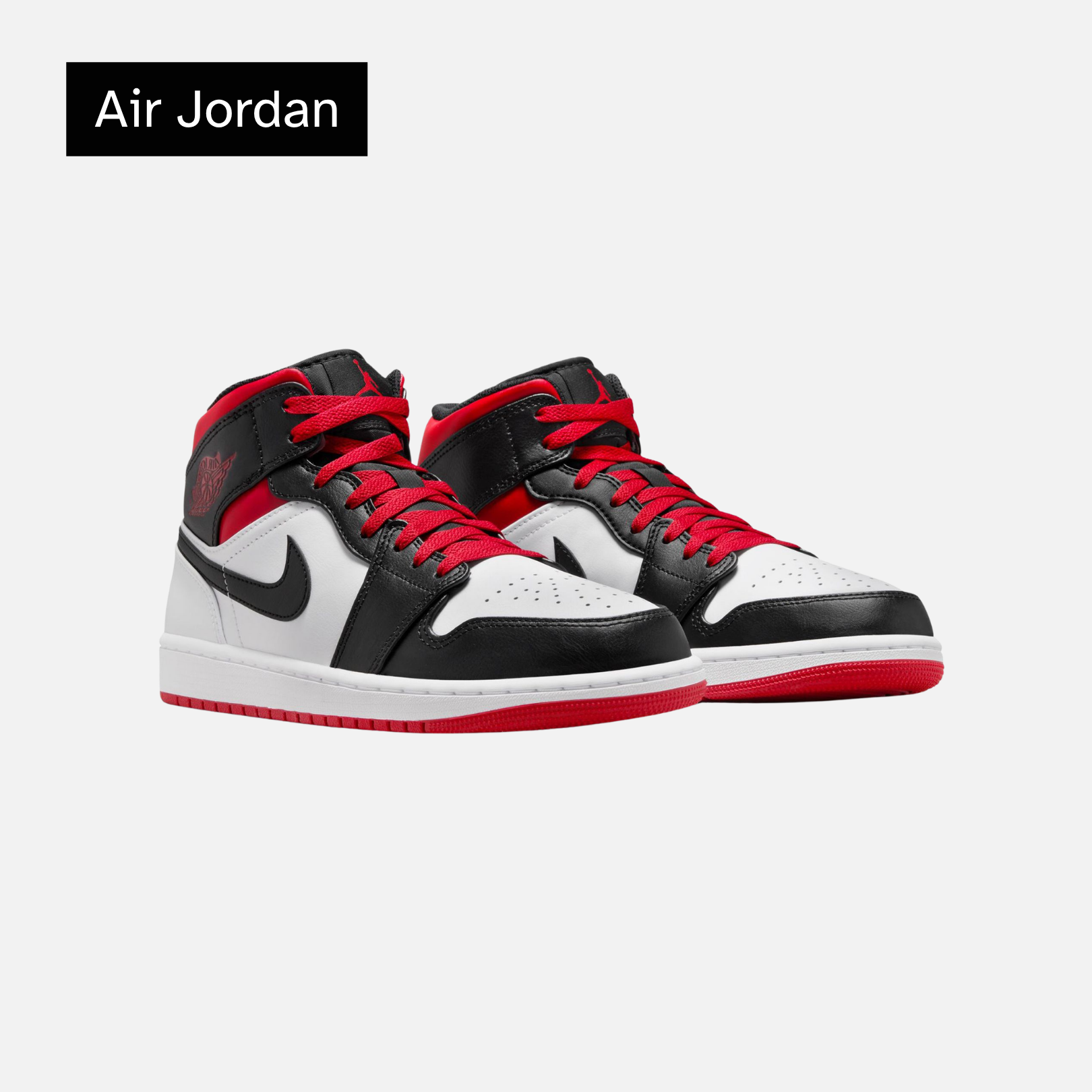 Air Jordan 1 Mid 'Gym Red Black Toe'