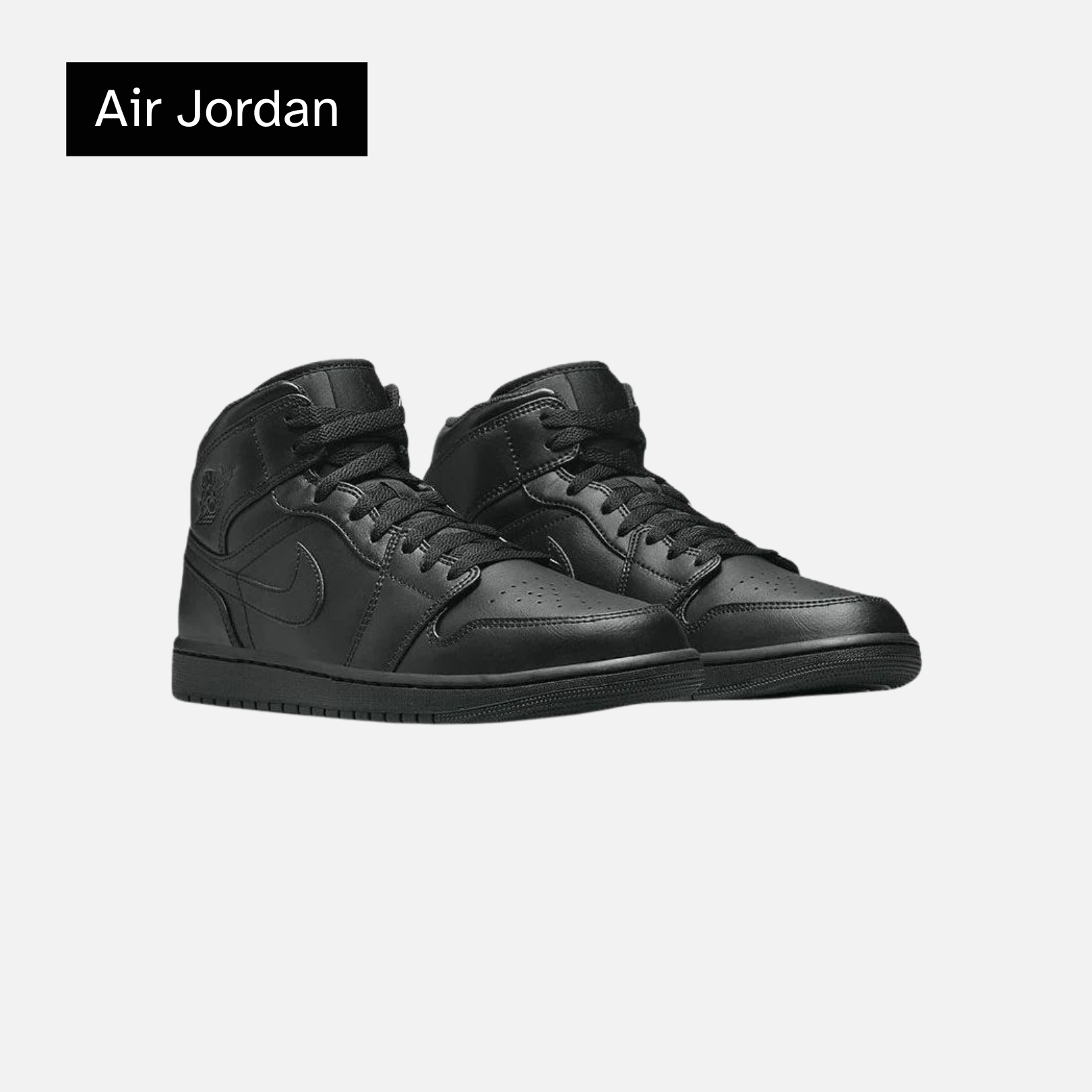 Air Jordan 1 Mid 'Triple Black' 2022