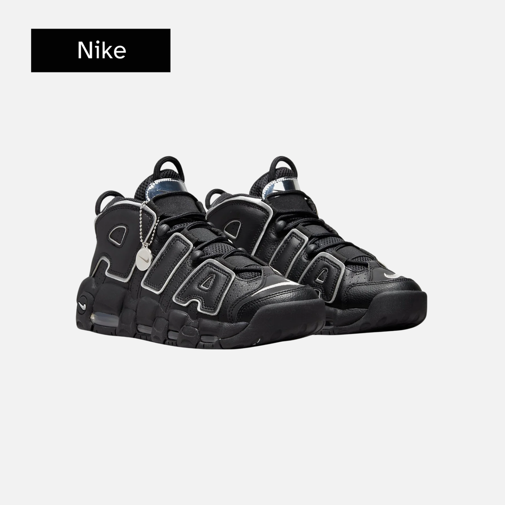 Nike Wmns Air More Uptempo 'Black Metallic Silver'