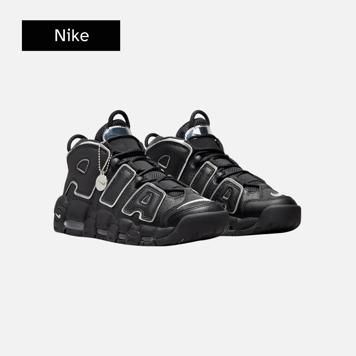 Nike Wmns Air More Uptempo 'Black Metallic Silver'