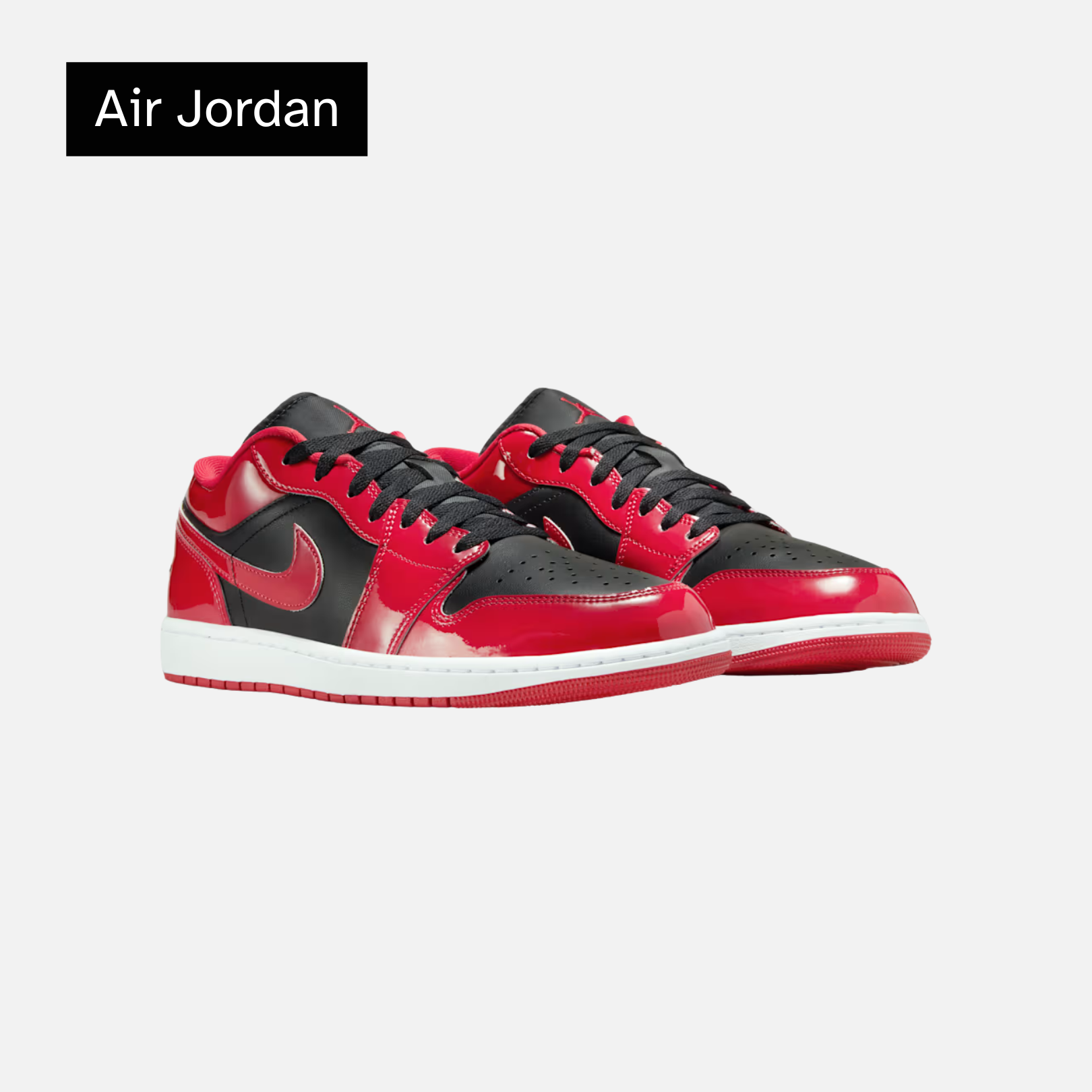 Air Jordan 1 Low 'Patent Varsity Red Black'