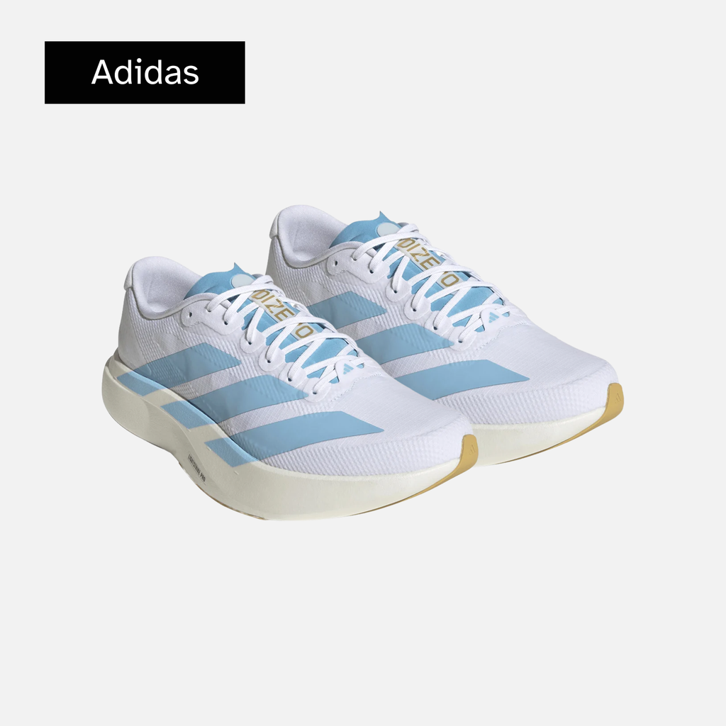 adidas Adizero Evo SL 'Cloud White Clear Blue Matte Gold'