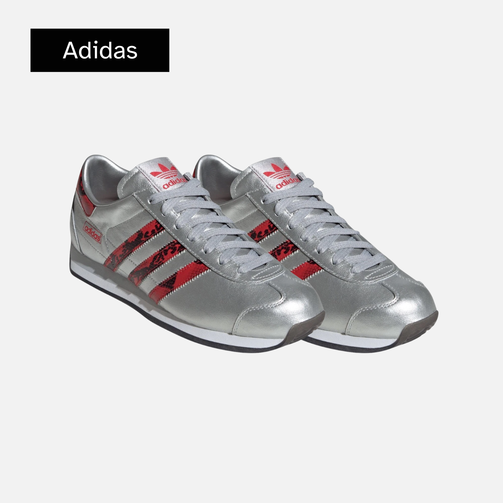 Country Japan 'Snakeskin Pack - Silver Metallic Scarlet'