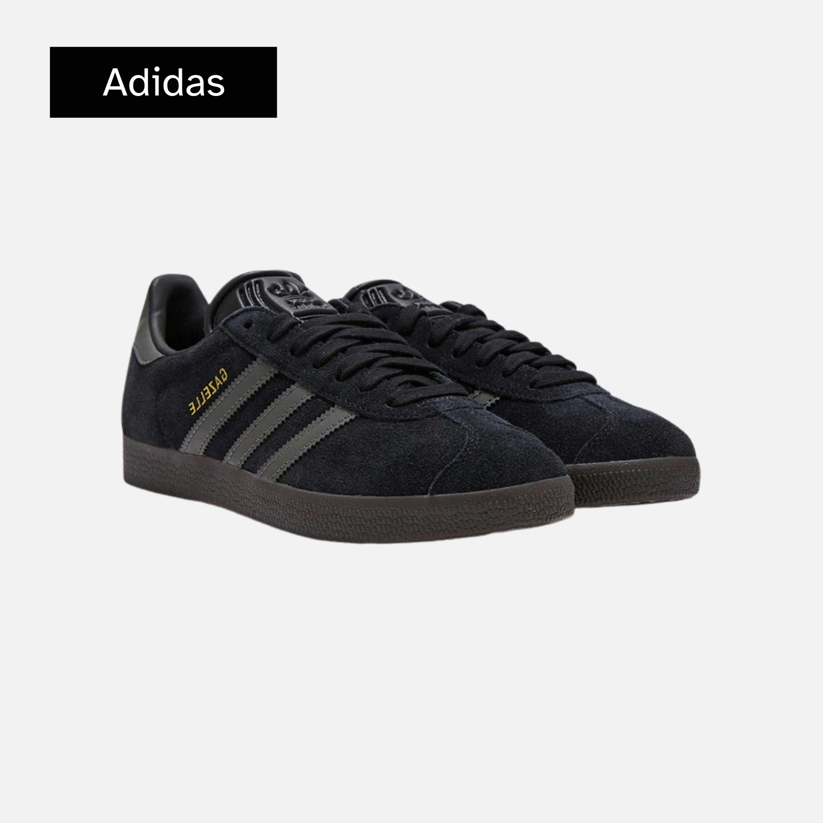 Adidas Gazelle 'Black Gold Metallic Gum'