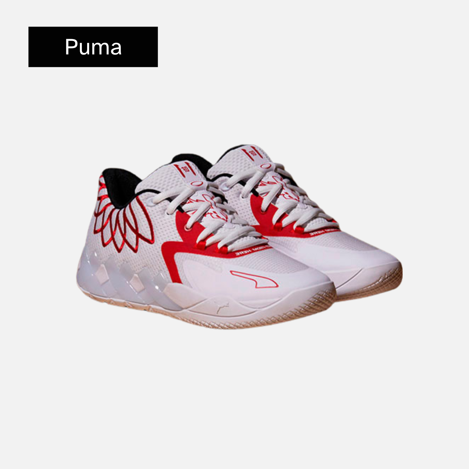 Puma MB.01 Lo 'Team Colors - White High Risk Red'