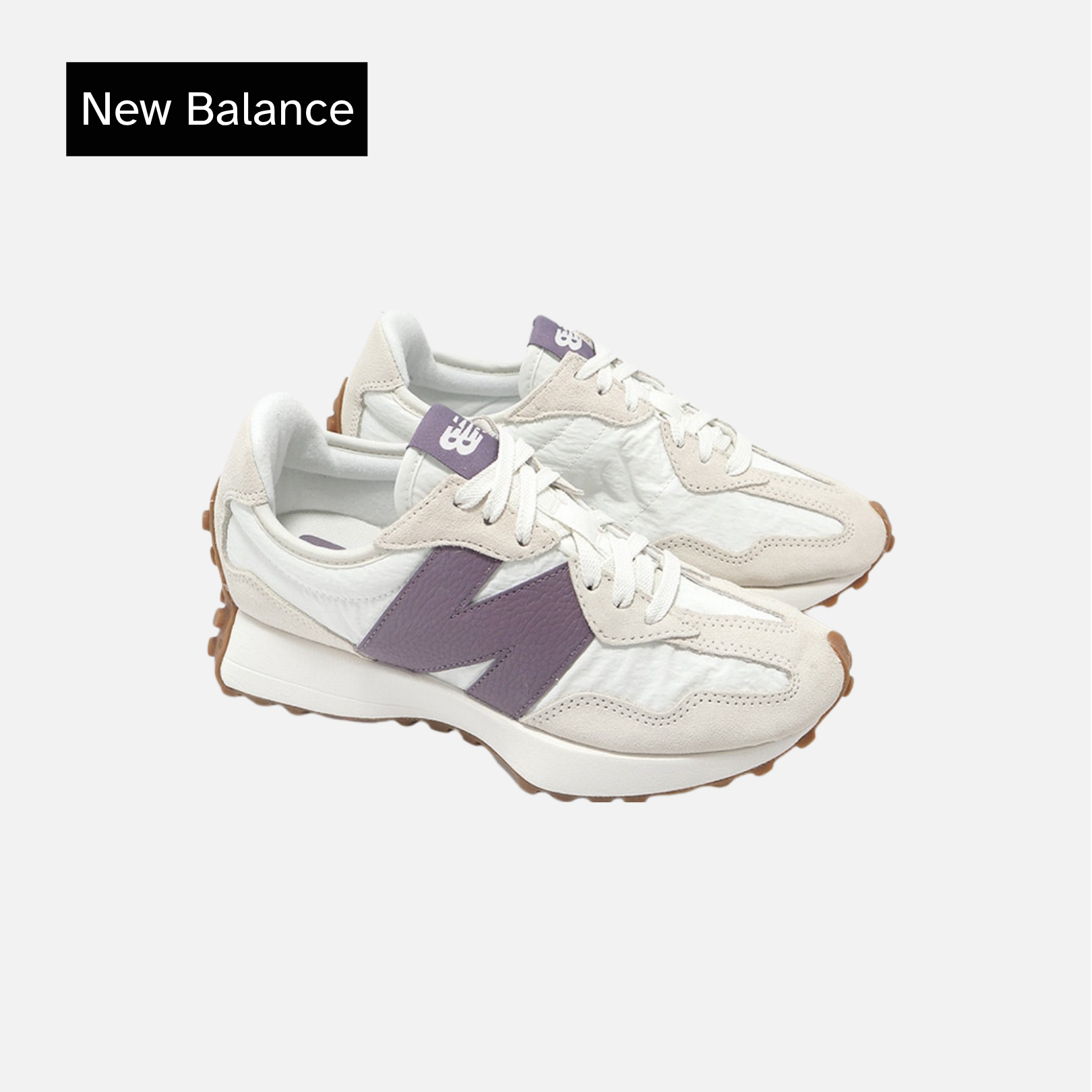 Wmns 327 'Linen Dark Ice Wine'