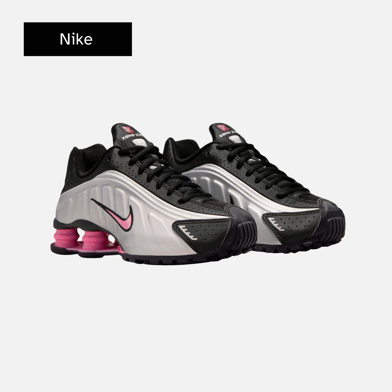 Nike Shox R4 GS 'Black Metallic Silver Pinksicle'