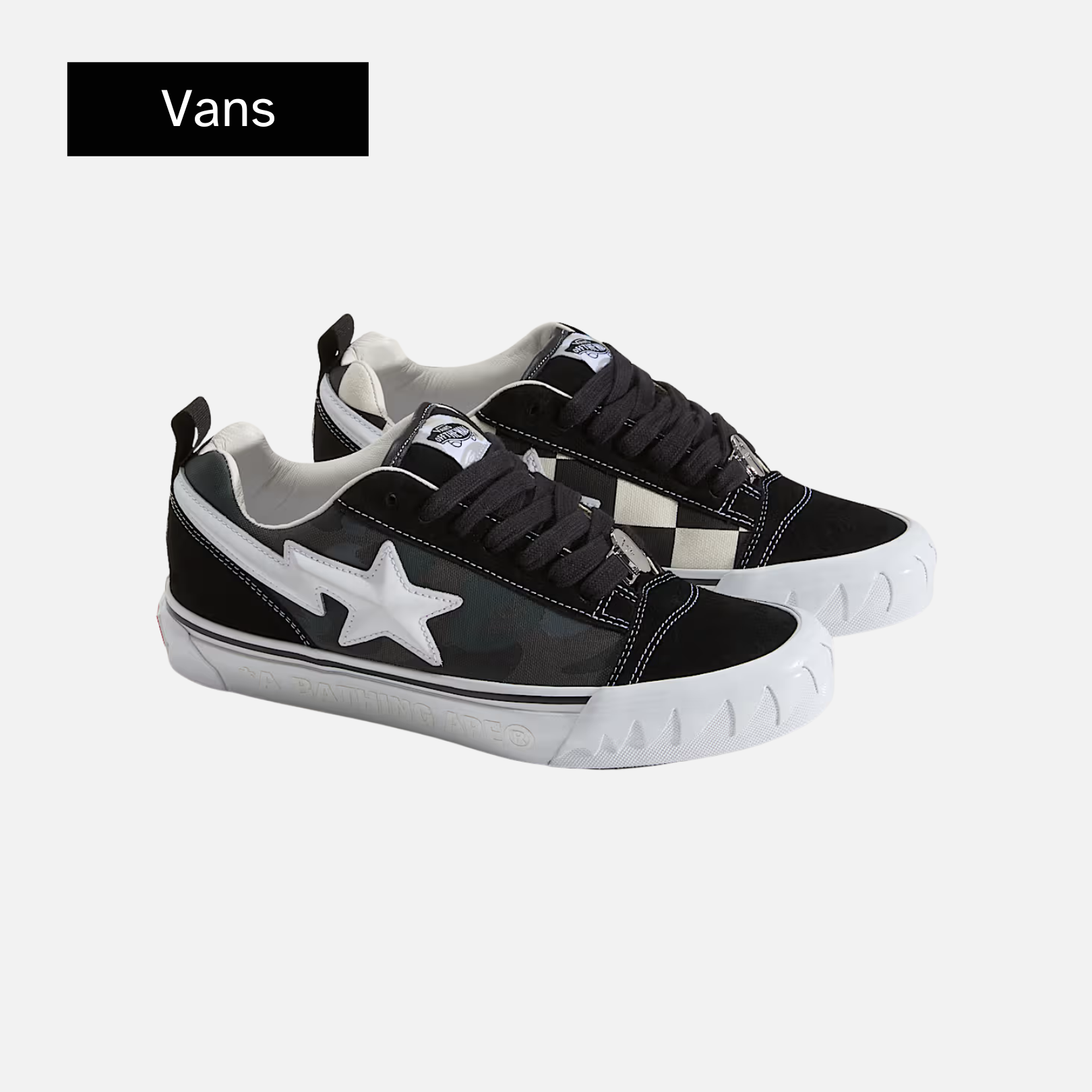 BAPE x Vans Premium Knu Skool 'Camo Black'