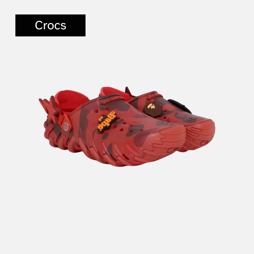 BAPE x Crocs Echo RO Clog 'Red Camo'