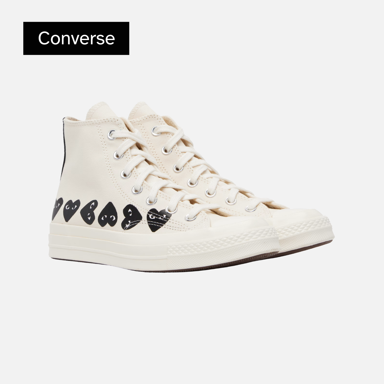 Comme des Garçons PLAY x Chuck 70 High 'Multi Heart - Milk Black'