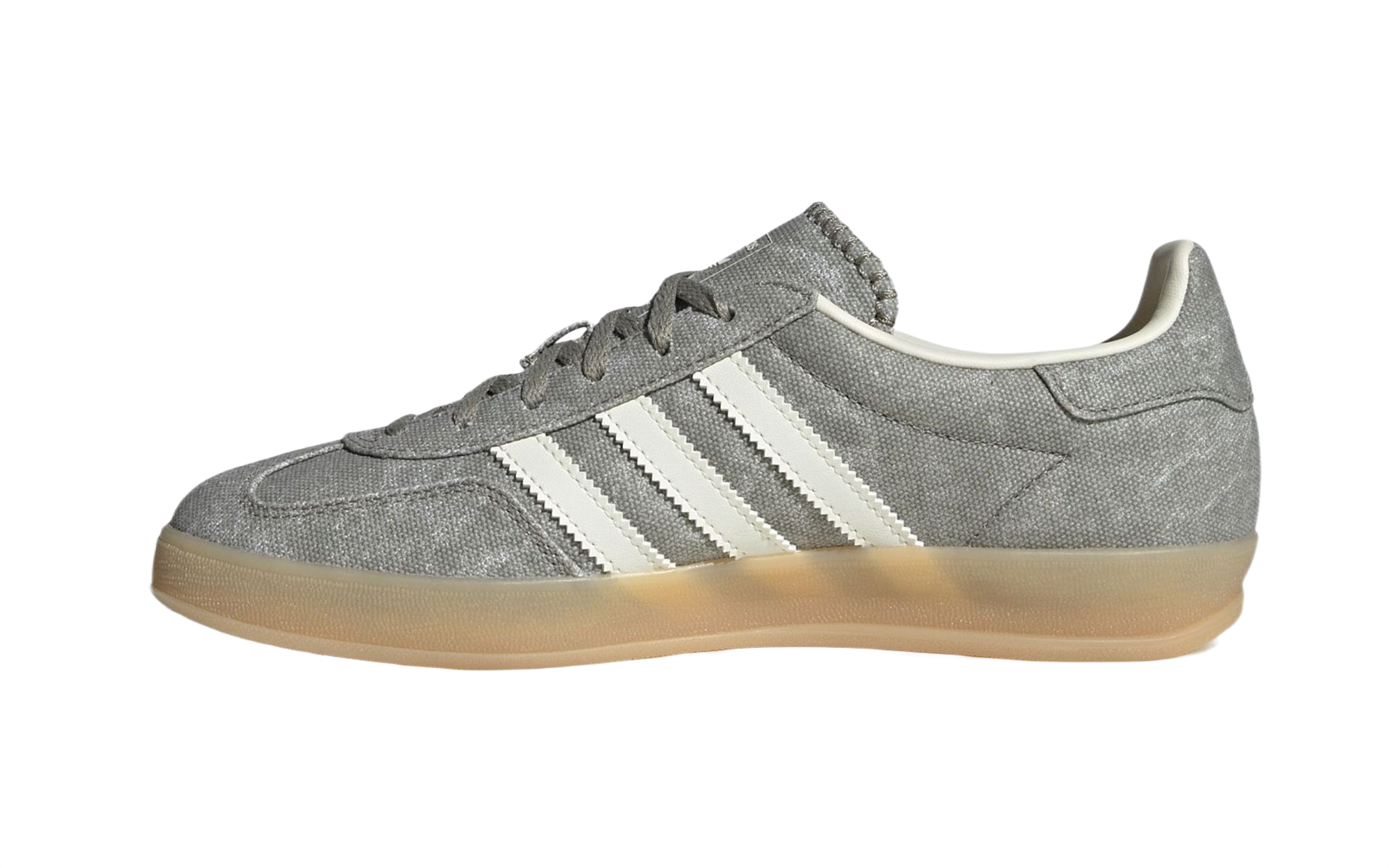 adidas Gazelle Indoor Silver Pebble Off White Canvas